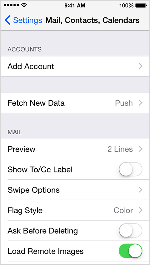 iOS Accounts