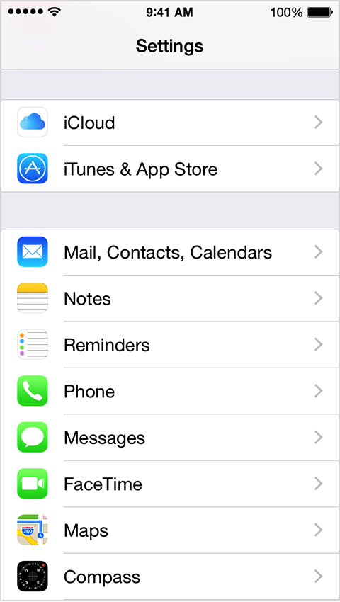iOS Settings
